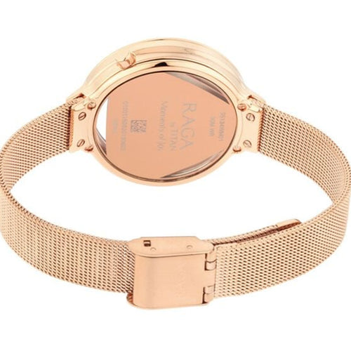 Titan Raga Moments of Joy Silver Dial Analog Metal Strap watch for WoMen 35mm NT95134WM01