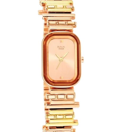 Titan Raga Love All Rose Gold Dial Analog Metal Strap Watch for Women 20mm NT95154KM01