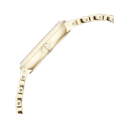 Titan Aura Quartz Analog Mother Of Pearl Dial Stainless Steel Strap Watch for Women 22mm NT95246YM01