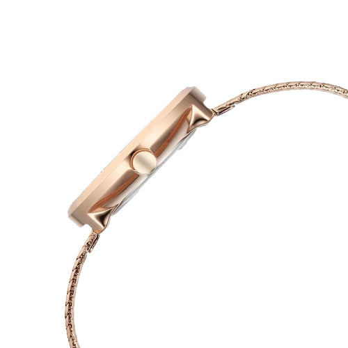 Titan Raga Memoirs Quartz Analog Mother Of Pearl Round Dial Rose Gold Metal Strap Watch For Women 32mm NT95253WM02F