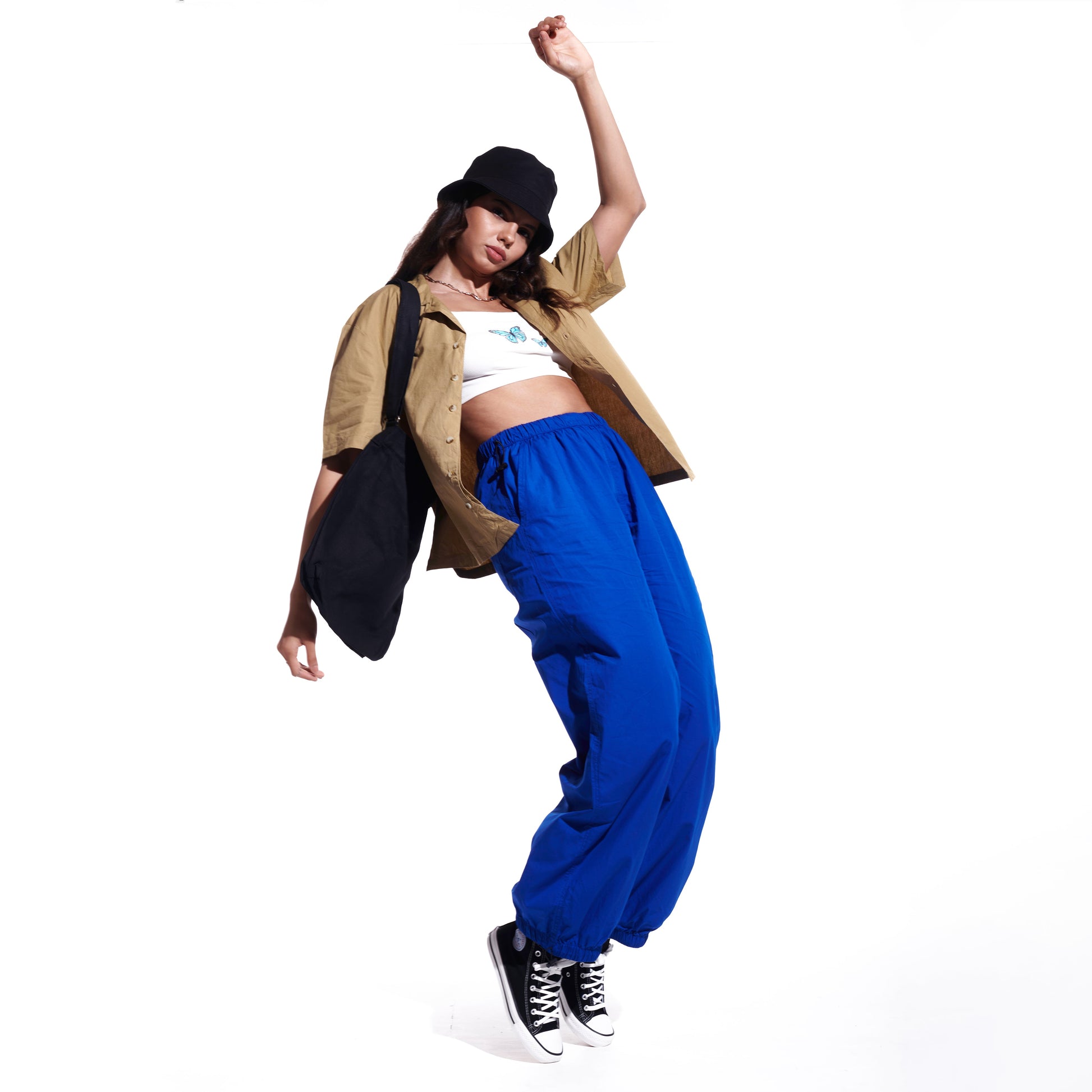 Blue Parachute Pants