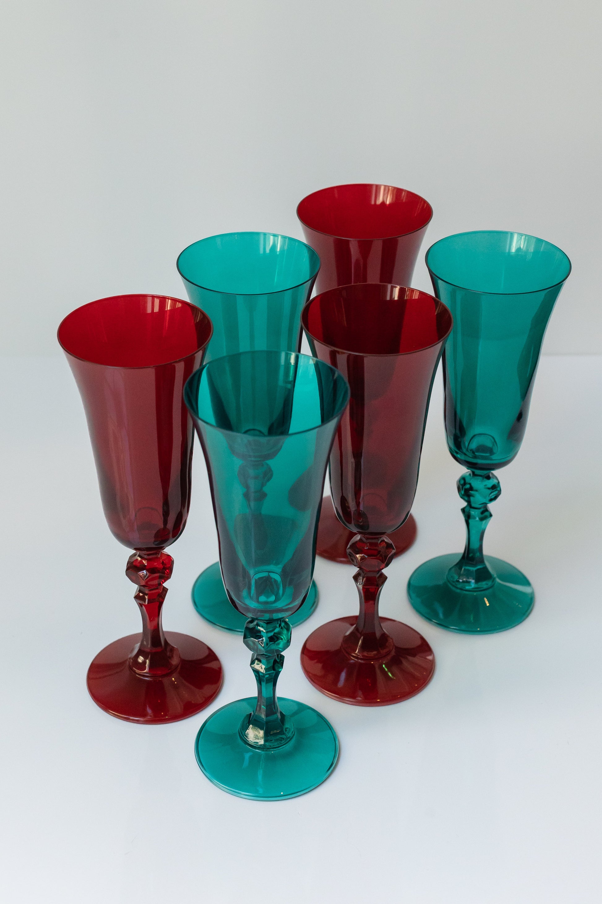 Estelle Colored Regal Flute - Set of 6 {Holiday Mixed Set}