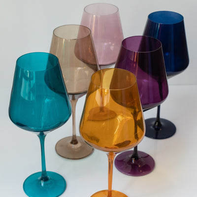 Estelle Colored Wine Stemware - Set of 6 {Fall Mixed Set}