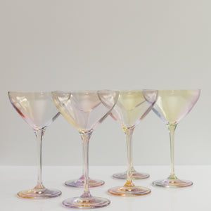 Estelle Colored Martini Glass - Set of 6 {Iridescent}