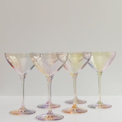 Estelle Colored Martini Glass - Set of 6 {Iridescent}