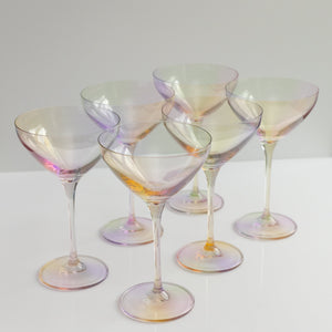 Estelle Colored Martini Glass - Set of 6 {Iridescent}