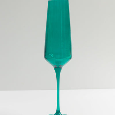 Estelle Colored Champagne Flute - Set of 2 {Emerald Green}