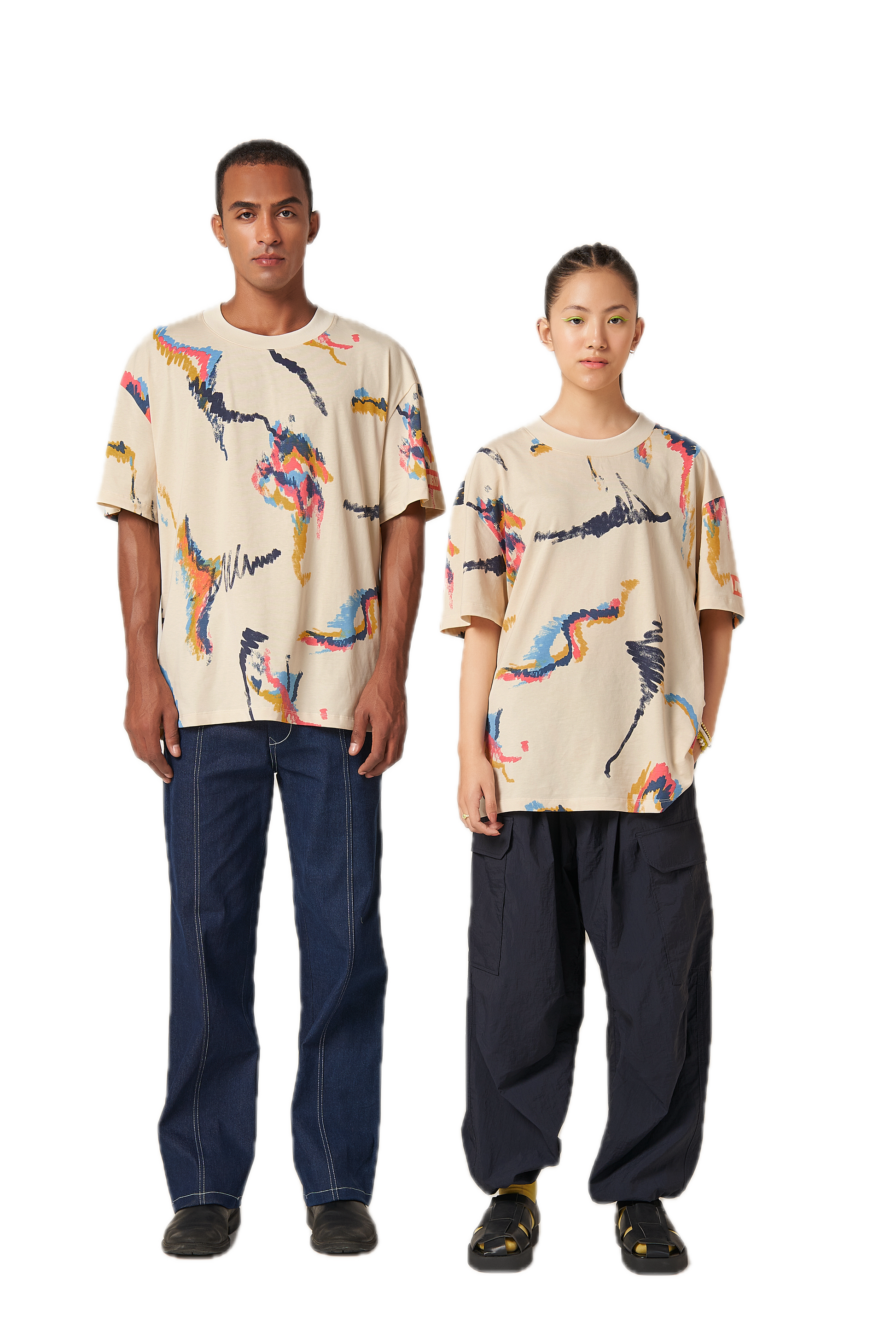 Multi Scribble T‐Shirt