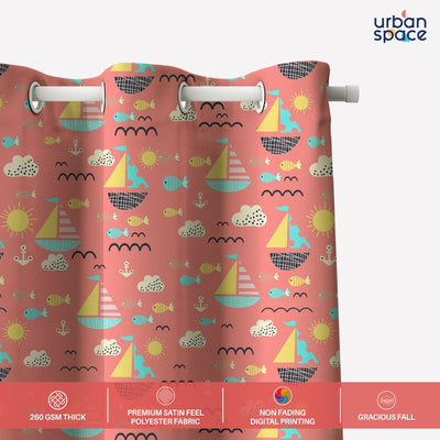 Blackout Curtains, Digital Printed Curtains, Pack of 1 Curtains - Nemo Terra