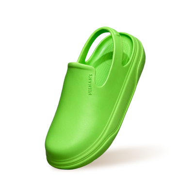 Cushers Clogs For Women : Neon Green