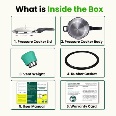 QuicKooker Stainless Steel Pressure Cooker, Premium Quality, Tri-ply (3 Layer) Heavy Bottom, 100% Safe, ISI Certified, 3 Yr Warranty, Induction & Gas, 3/4.5L