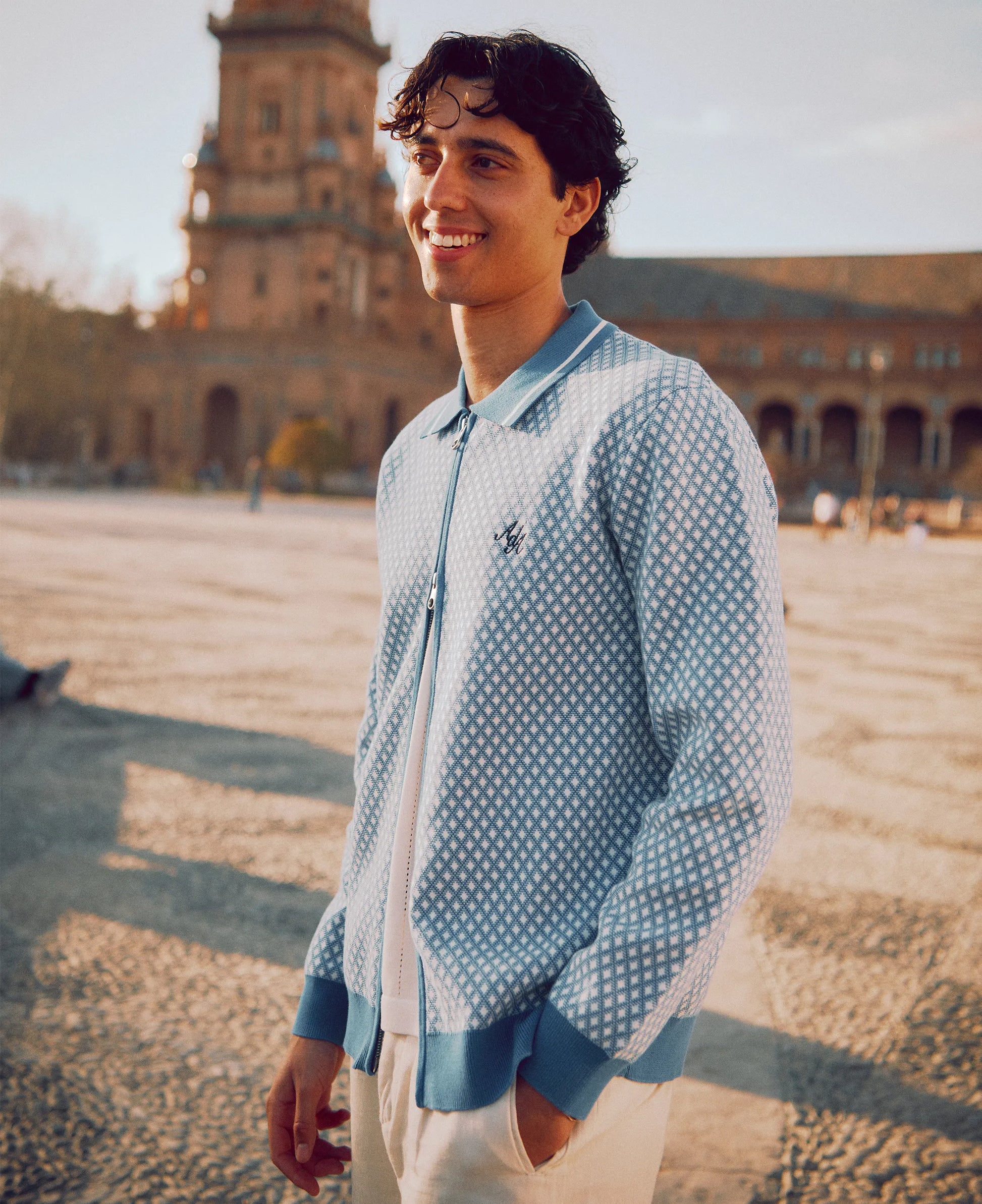 Alma De Ace Nita Knitted Blue Jacket