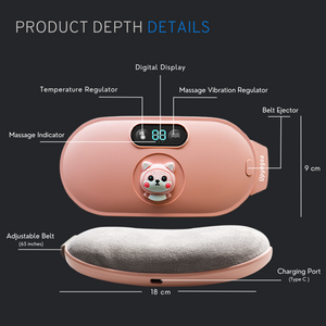 Upyogaa Raha Dynamic Heat & Massage Therapy for Period Cramps | 6 Temperature & Massage Modes | 1 Year Warranty