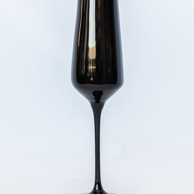 Estelle Colored Champagne Flute - Set of 2 {Black}