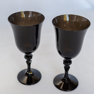 Estelle Colored Regal Goblet - Set of 2 {Black}