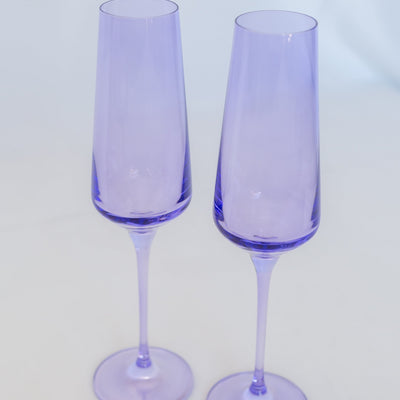 Estelle Colored Champagne Flute - Set of 2 {Lavender}