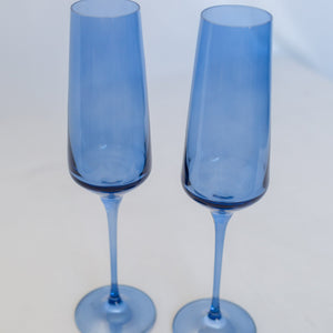 Estelle Colored Champagne Flute - Set of 6 {Cobalt Blue}