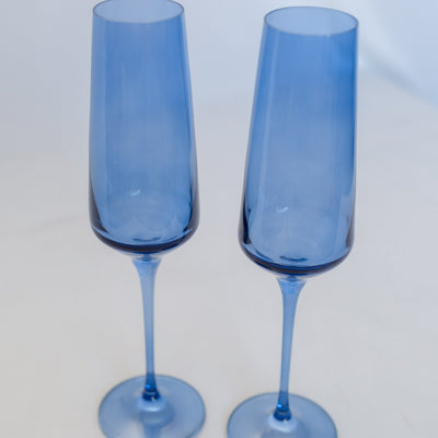 Estelle Colored Champagne Flute - Set of 6 {Cobalt Blue}