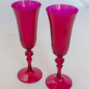 Estelle Colored Regal Flute - Set of 2 {Viva Magenta (Our Fuchsia)}