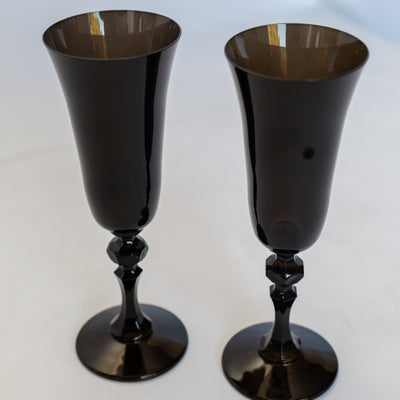 Estelle Colored Regal Flute - Set of 2 {Black}