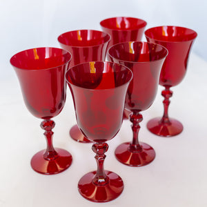 Estelle Colored Regal Goblet - Set of 6 {Red}
