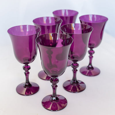 Estelle Colored Regal Goblet - Set of 6 {Amethyst}