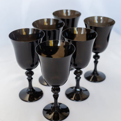 Estelle Colored Regal Goblet - Set of 6 {Black}