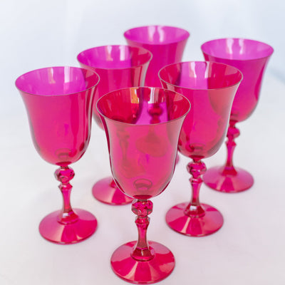 Estelle Colored Regal Goblet - Set of 6 {Viva Magenta (Our Fuchsia)}