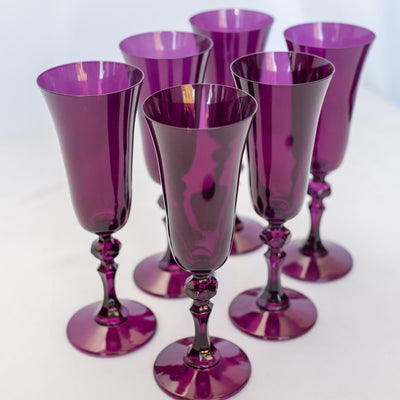 Estelle Colored Regal Flute - Set of 6 {Amethyst}