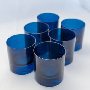Estelle Colored Rocks Glass - Set of 6 {Midnight Blue}