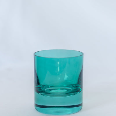 Estelle Colored Rocks Glass -  Set of 2 {Emerald Green}