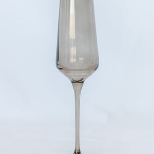 Estelle Colored Champagne Flute - Set of 2 {Gray Smoke}