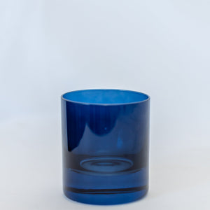 Estelle Colored Rocks Glass -  Set of 2 {Midnight Blue}