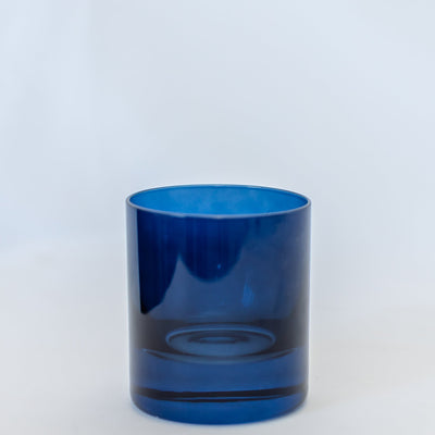 Estelle Colored Rocks Glass -  Set of 2 {Midnight Blue}