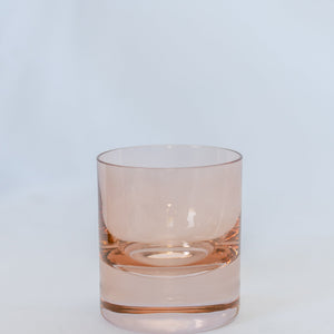Estelle Colored Rocks Glass -  Set of 2 {Blush Pink}