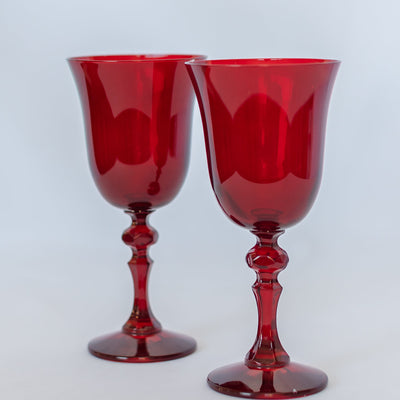 Estelle Colored Regal Goblet - Set of 2 {Red}
