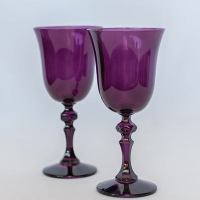 Estelle Colored Regal Goblet - Set of 2 {Amethyst}