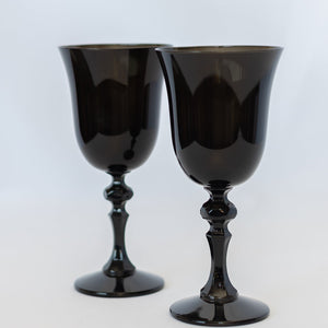 Estelle Colored Regal Goblet - Set of 2 {Black}