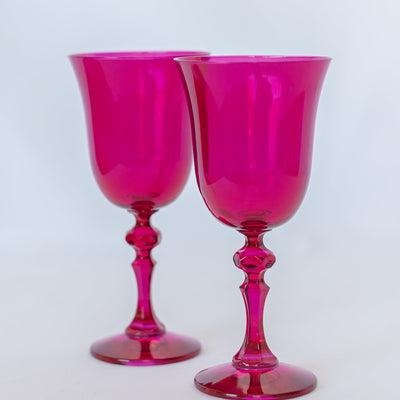 Estelle Colored Regal Goblet - Set of 2 {Viva Magenta (Our Fuchsia)}