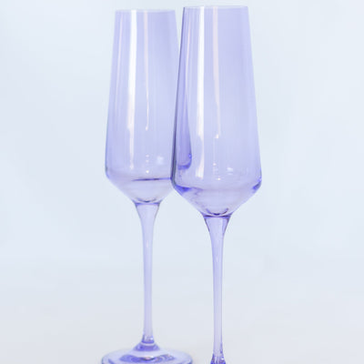 Estelle Colored Champagne Flute - Set of 2 {Lavender}