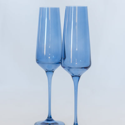 Estelle Colored Champagne Flute - Set of 2 {Cobalt Blue}