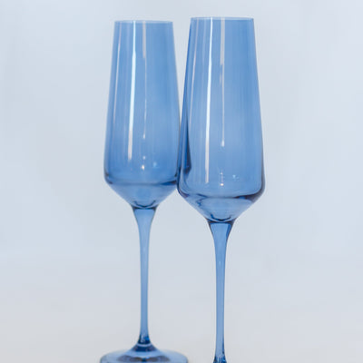 Estelle Colored Champagne Flute - Set of 6 {Cobalt Blue}