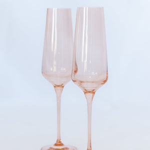 Estelle Colored Champagne Flute - Set of 2 {Blush Pink}