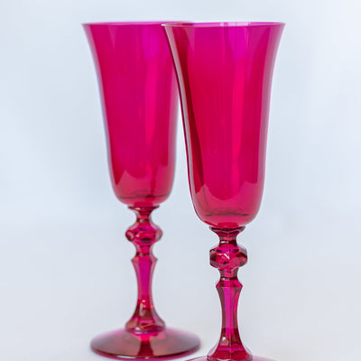 Estelle Colored Regal Flute - Set of 2 {Viva Magenta (Our Fuchsia)}