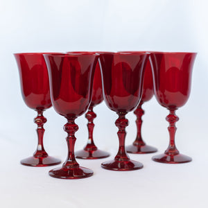 Estelle Colored Regal Goblet - Set of 6 {Red}