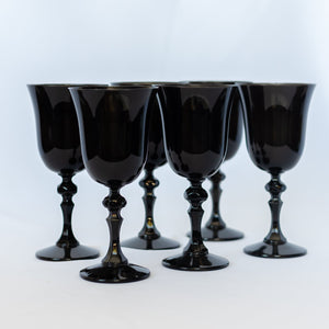 Estelle Colored Regal Goblet - Set of 6 {Black}