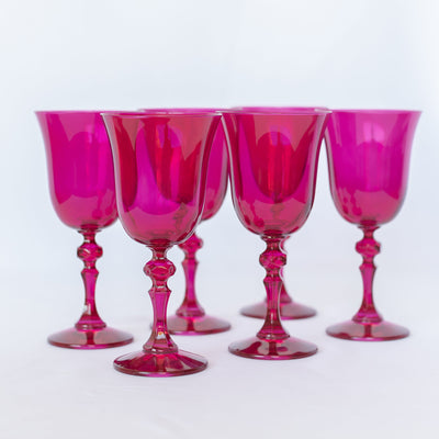 Estelle Colored Regal Goblet - Set of 6 {Viva Magenta (Our Fuchsia)}