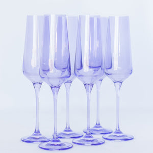 Estelle Colored Champagne Flute - Set of 6 {Lavender}