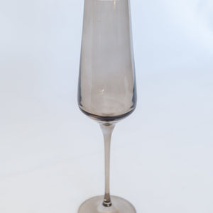 Estelle Colored Champagne Flute - Set of 2 {Gray Smoke}