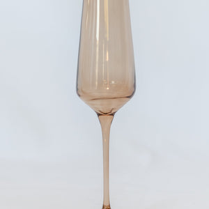 Estelle Colored Champagne Flute - Set of 6 {Mocha Mousse (Our Amber Smoke)}